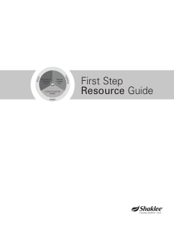 First Step Resource Guide
