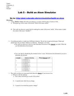 Build an Atom Simulator