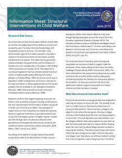 Information Sheet: Structural Interventions in Child Welfare