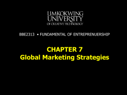 Strategies For "Going Global"