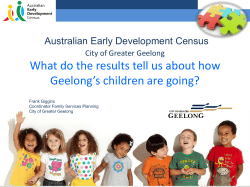 Greater Geelong AEDC 2015 Presentation