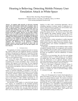 Hearing is Believing: Detecting Mobile Primary User Emulation