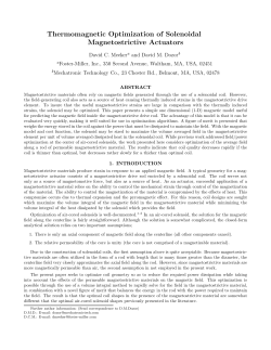 Thermomagnetic Optimization of Solenoidal Magnetostrictive