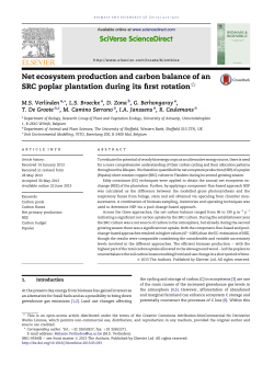 Net ecosystem production and carbon balance of an SRC poplar