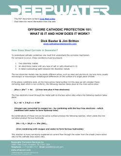 OFFSHORE CATHODIC PROTECTION 101: WHAT IS IT AND HOW