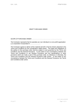 draft purchase order - NSPA ePortal