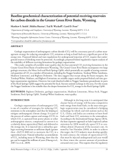 Baseline geochemical characterization of potential receiving