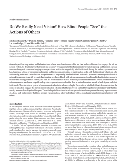 How Blind People &ldquo;See&rdquo; the Actions of Others