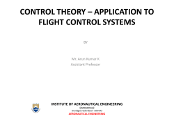 control theory &ndash; application to flight control systems