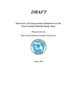 Draft Overview of Conservation Initiatives in the East Central Study