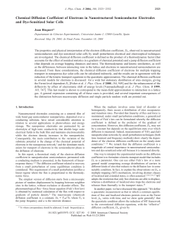 Chemical Diffusion Coefficient of Electrons in Nanostructured