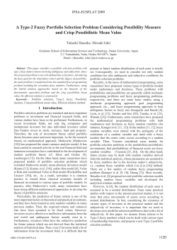 A Type-2 Fuzzy Portfolio Selection Problem Considering