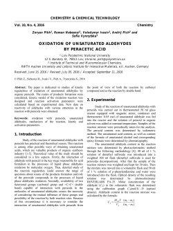 OXIDATION OF UNSATURATED ALDEHYDES BY PERACETIC ACID