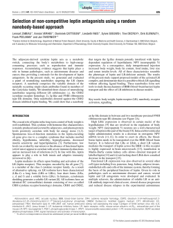 Selection of non-competitive leptin antagonists using a random