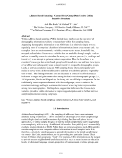 Address-Based Sampling - American Statistical Association