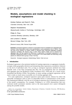 Models, assumptions and model checking in ecological regressions