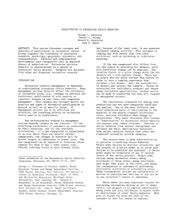 symposium on recreation choice behavior