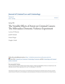 The Milwaukee Domestic Violence Experiment