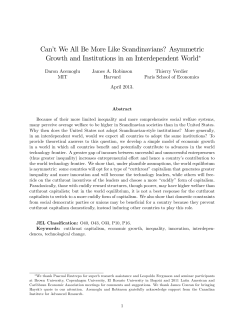 Can`t We All Be More Like Scandinavians? Asymmetric Growth and