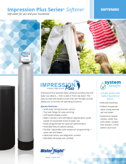 Impression Plus Series® Softener - Water