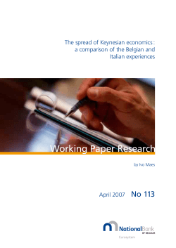 The spread of Keynesian economics: a comparison of the Belgian