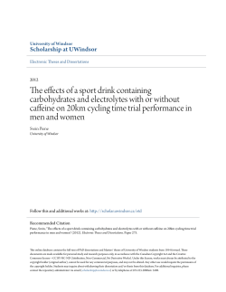 The effects of a sport drink containing carbohydrates and