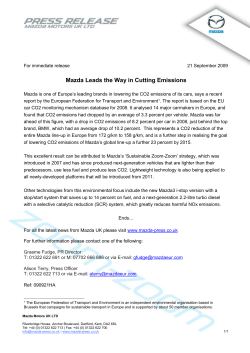 PRESS RELEASE - Mazda Press Portal
