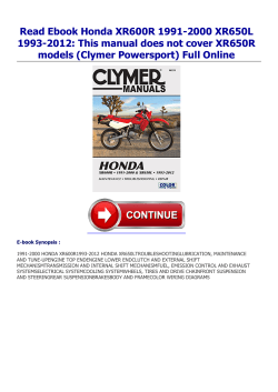 Read Ebook Honda XR600R 1991-2000 XR650L