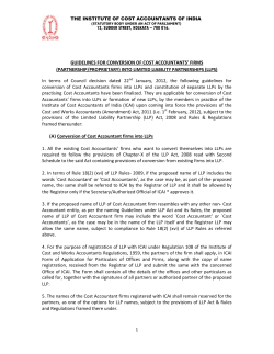 1 GUIDELINES FOR CONVERSION OF COST ACCOUNTANTS