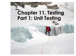 Unit Testing