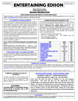 Entertaining Edison - Township of Edison