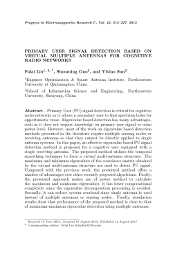PRIMARY USER SIGNAL DETECTION BASED
