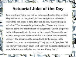 Actuarial Joke of the Day