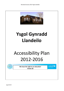 Accessibility Plan 2013-2015 - Ysgol Gynradd Llandeilo Primary
