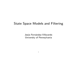 State Space Models and Filtering - Penn Economics