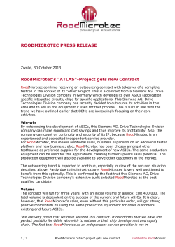 RoodMicrotec`s "ATLAS"-Project gets new Contract