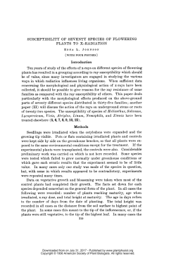 SUSCEPTIBILITY OF SEVENTY SPECIES OF