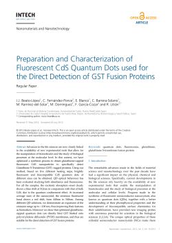 Preparation and Characterization of Fluorescent CdS Quantum Dots