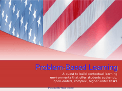 PBL Objectives: Students will&hellip;