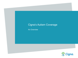 Cigna Overview of Autism Coverage