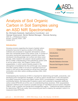 Analysis of Soil Organic Carbon in Soil Samples using an