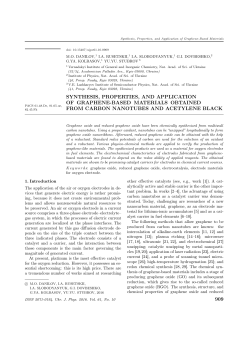 synthesis, properties, and application of graphene