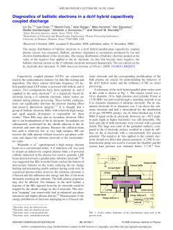 Diagnostics of ballistic electrons in a dc/rf hybrid capacitively