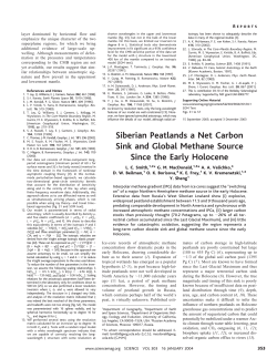Siberian Peatlands a Net Carbon Sink and Global Methane Source