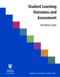 Student Learning Outcomes and Assessment