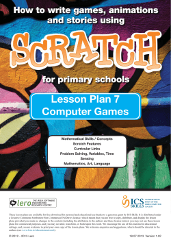 Lesson Plan 7 Computer Games