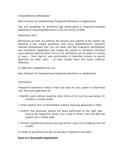 Best Practices for Implementing Fingerprint Biometrics in