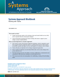 Systems Approach Workbook: Working with Teams
