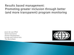 DEC Course on Poverty and Inequality Analysis Module 4: Poverty