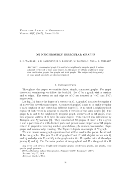 ON NEIGHBOURLY IRREGULAR GRAPHS 1. Introduction